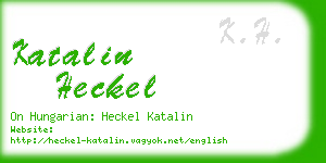 katalin heckel business card